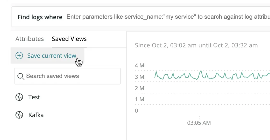 Log management UI