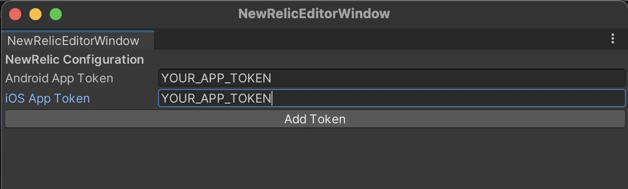 Add App Token in Unity Apps