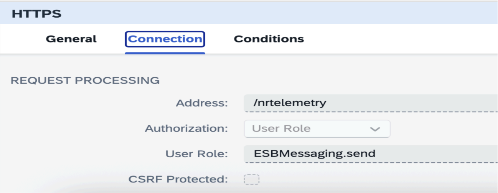 iFlow authorization configuration with User Role selected iFlow authorization configuration with User Role selected